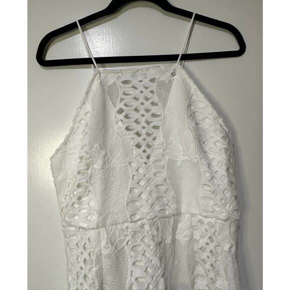 Endless Rose White Lace Midi Dress Size Large NWT Revolve Mermaid Fit - Picture 2 of 10